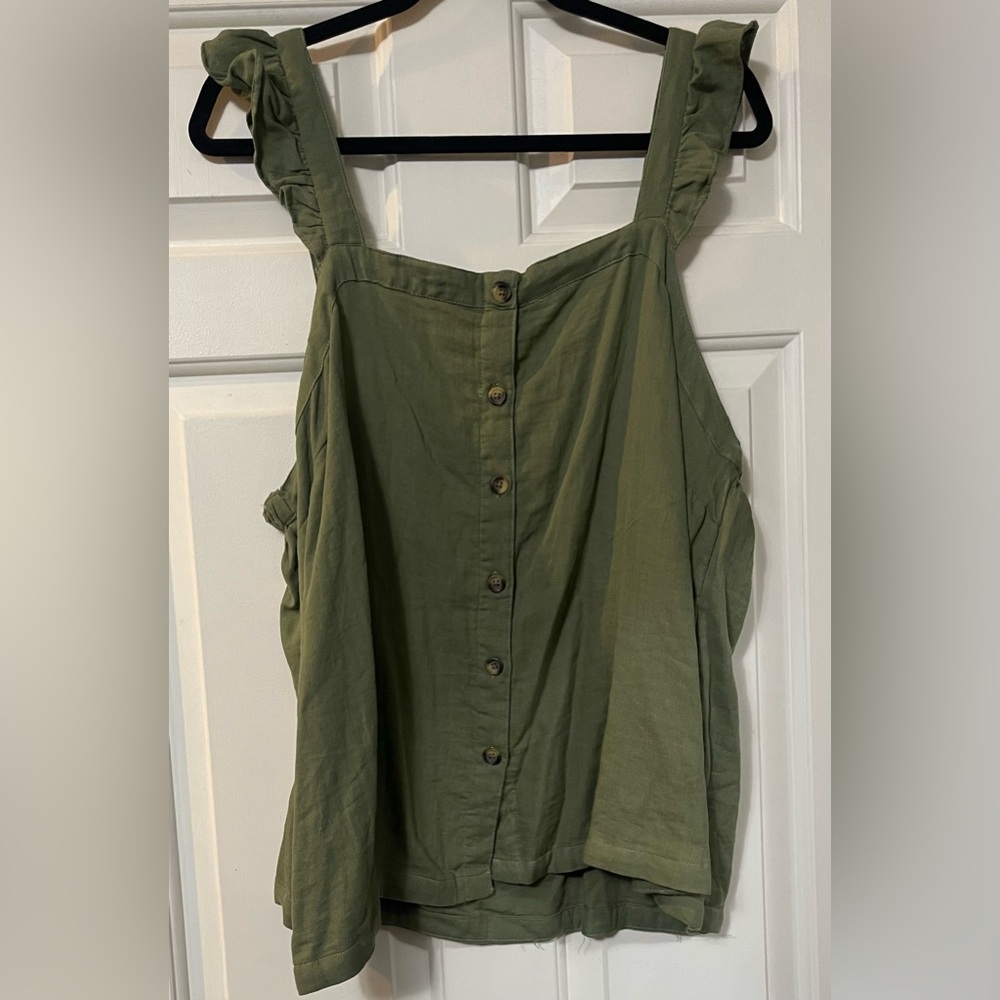 Olive Green Women's Top